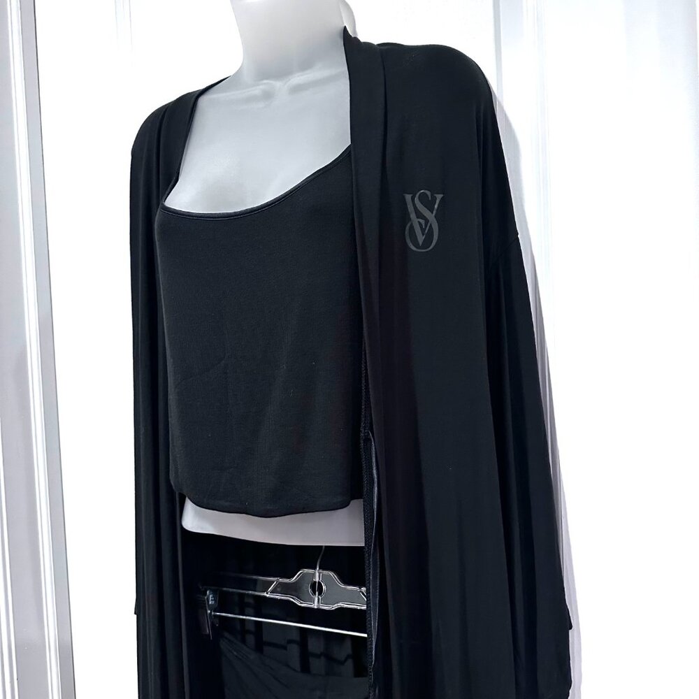 New Victoria's Secret 3-Piece Black Lounge Set, Size M/L (NWT) - Picture 4 of 14